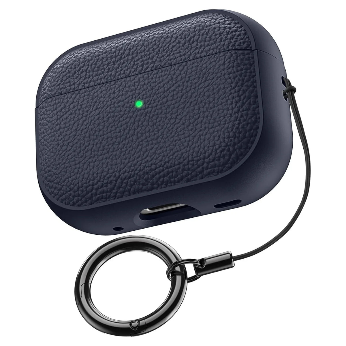 AirPods Case Leather Pattern TPU Cover with Keychain