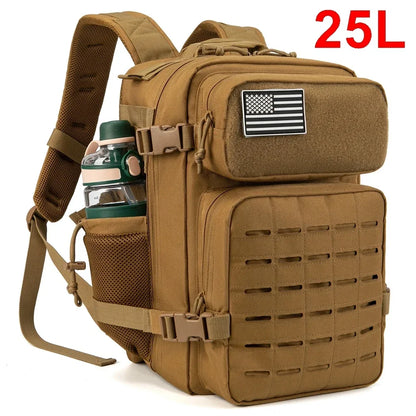 25L Tactical MOLLE Backpack – Hiking & Outdoor Survival Bag for Men & Women