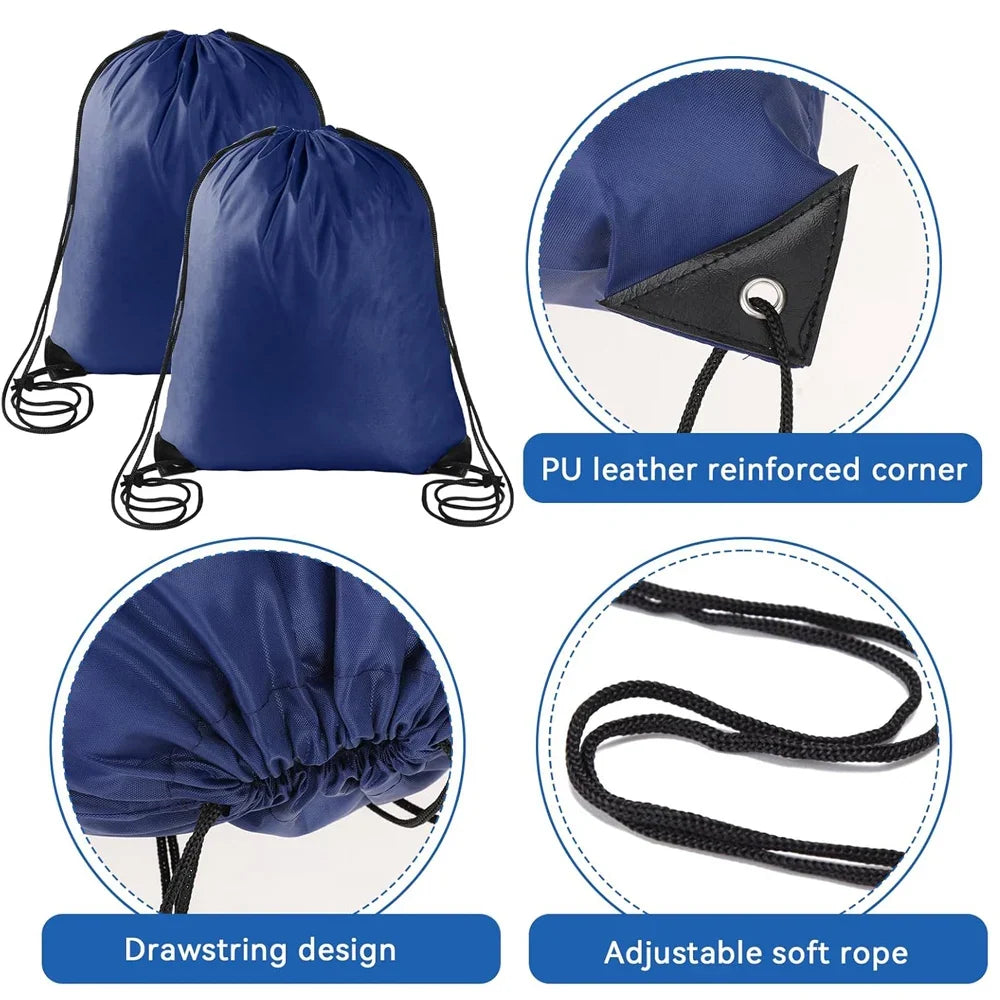 Drawstring Backpack Cinch Bag for Gym, Sports & School