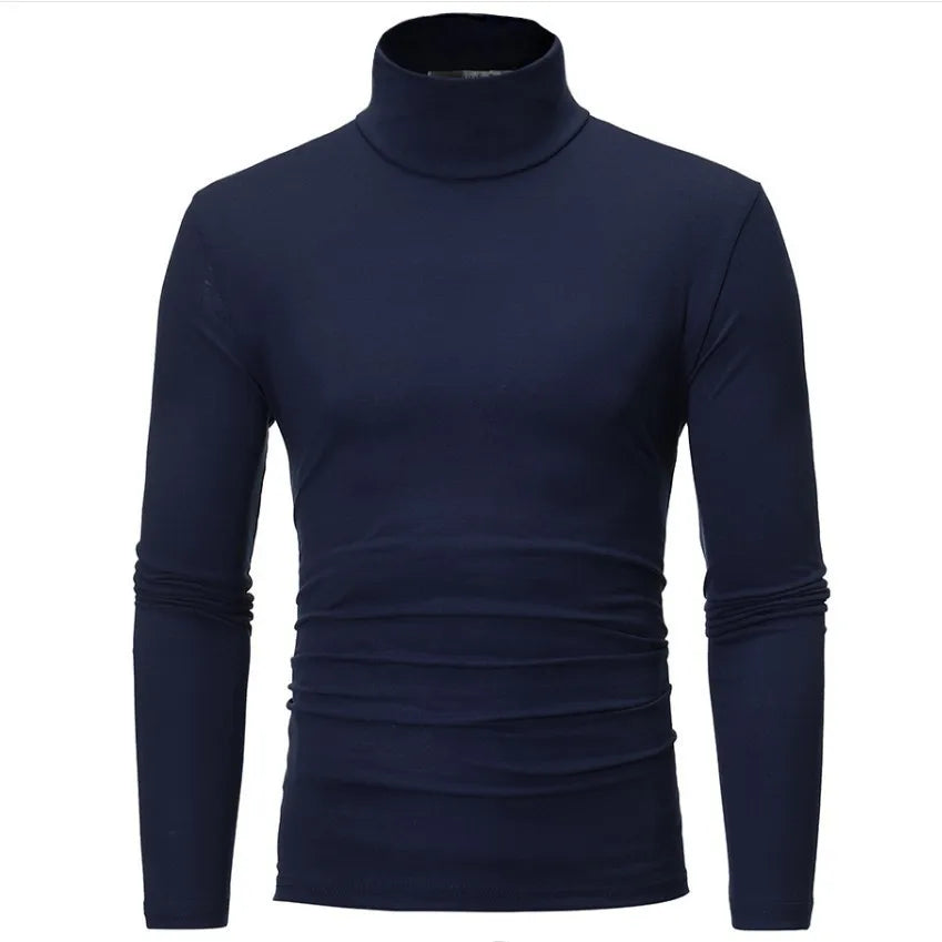 Men’s Thermal Turtleneck Base Layer, Slim-Fit Long-Sleeve Modal Shirt