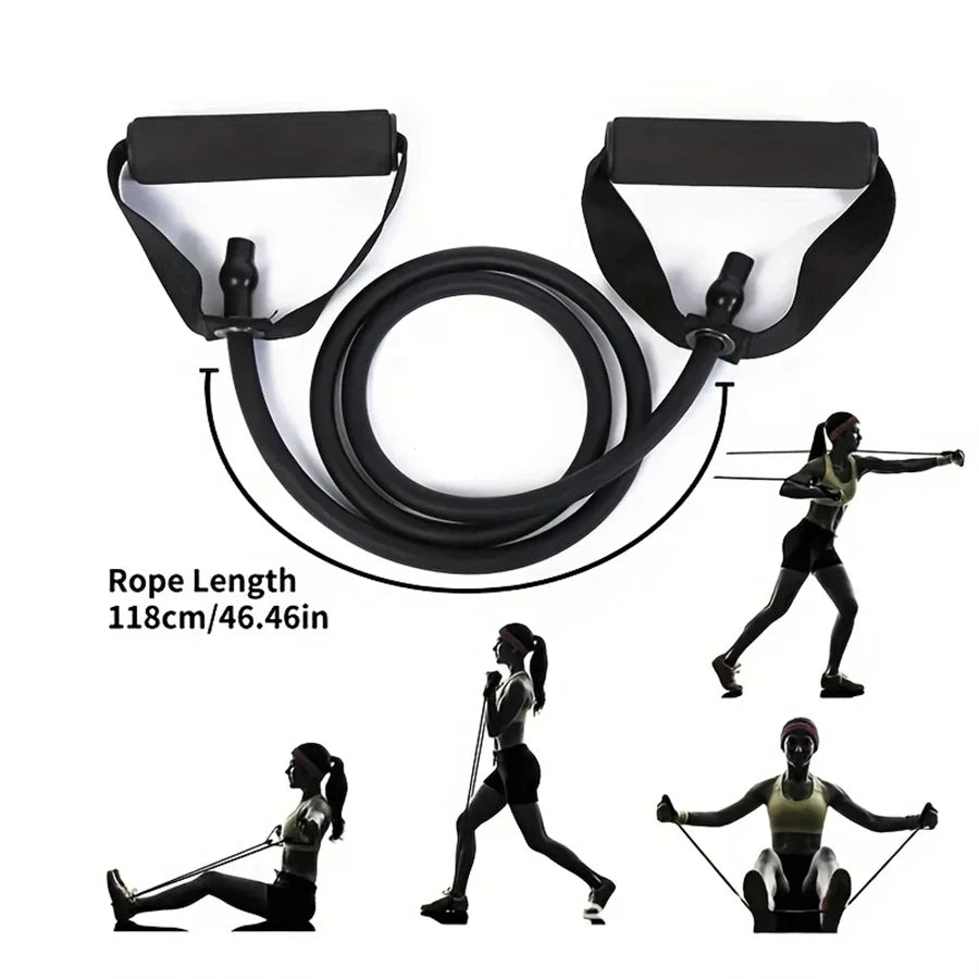 4 Level Resistance Band with Handles for Home Workouts