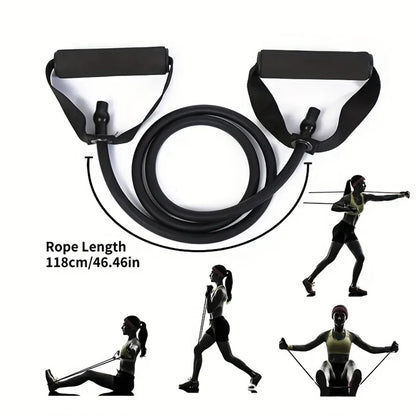 4 Level Resistance Band with Handles for Home Workouts
