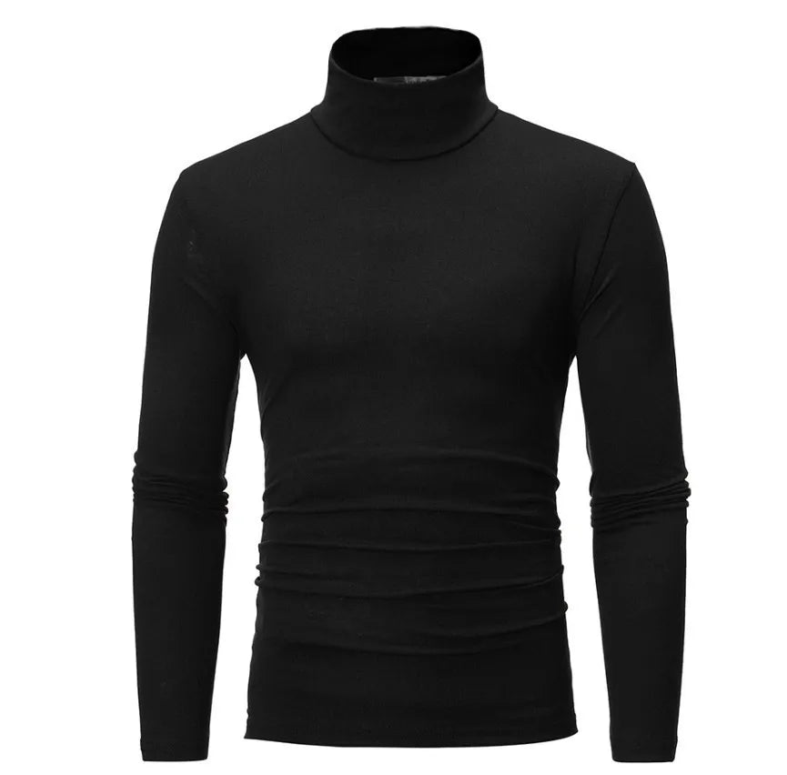 Men’s Thermal Turtleneck Base Layer, Slim-Fit Long-Sleeve Modal Shirt