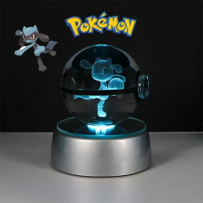 Pokémon 3D Crystal Ball with LED Light Base
