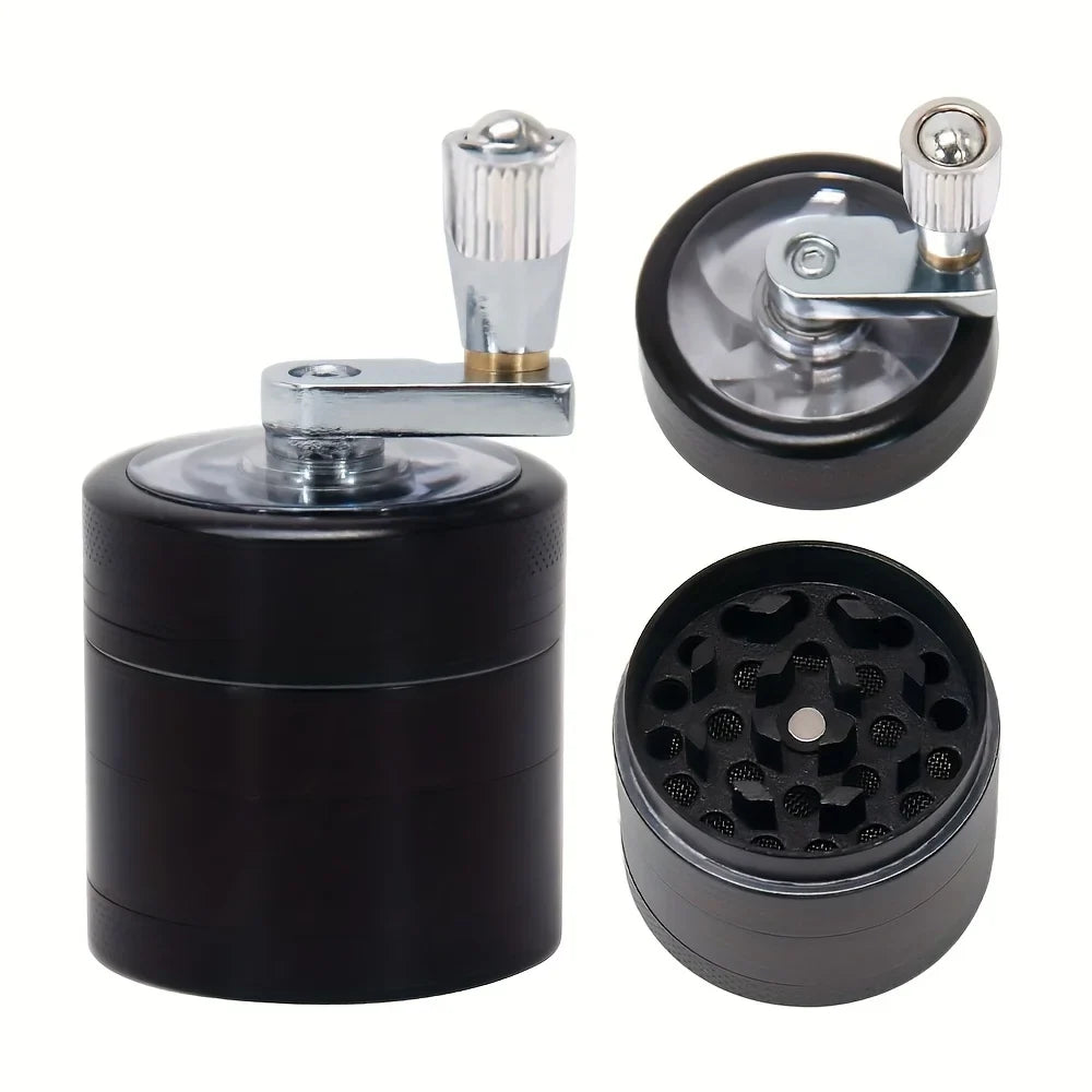 Manual Spice Grinder with Hand Crank – Stainless Steel