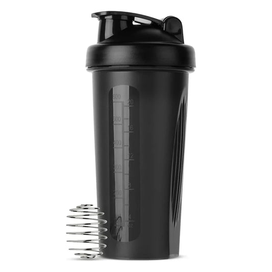 600ML Protein Shaker Bottle with Wire Whisk Ball