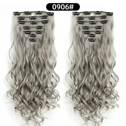 22 Inch Curly Wavy Clip In Hair Extensions 7PCS