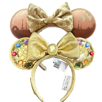 Disney Minnie Mouse Ear Headband with Bow – PU Leather Disneyland Ears
