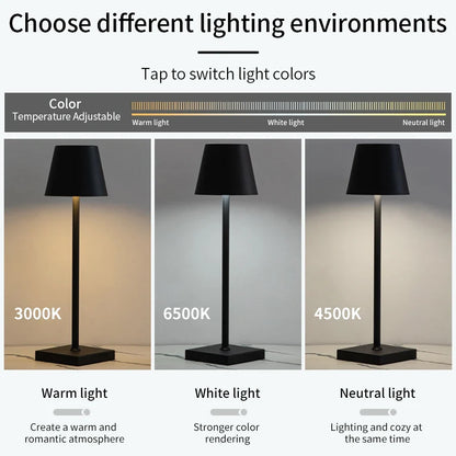 Rechargeable LED Table Lamp – Touch Dimmable Cordless Desk Light