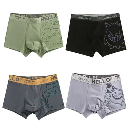 Pokémon Boxer Briefs for Men – Anime Character Underwear