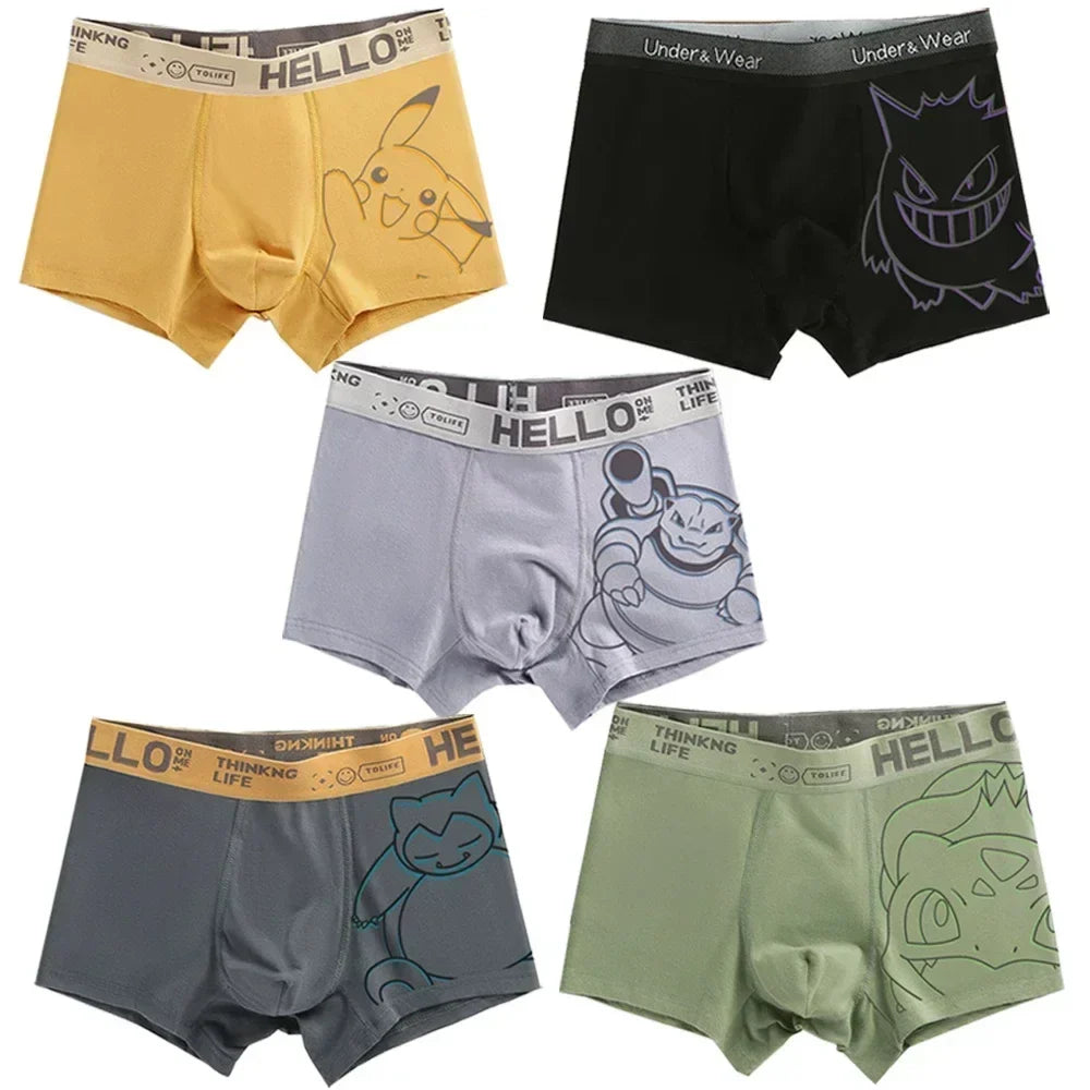 Pokémon Boxer Briefs for Men – Anime Character Underwear