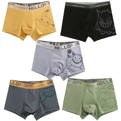 Pokémon Boxer Briefs for Men – Anime Character Underwear