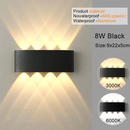 LED Wall Sconce Up Down Light – Modern Indoor Outdoor Wall Lamp