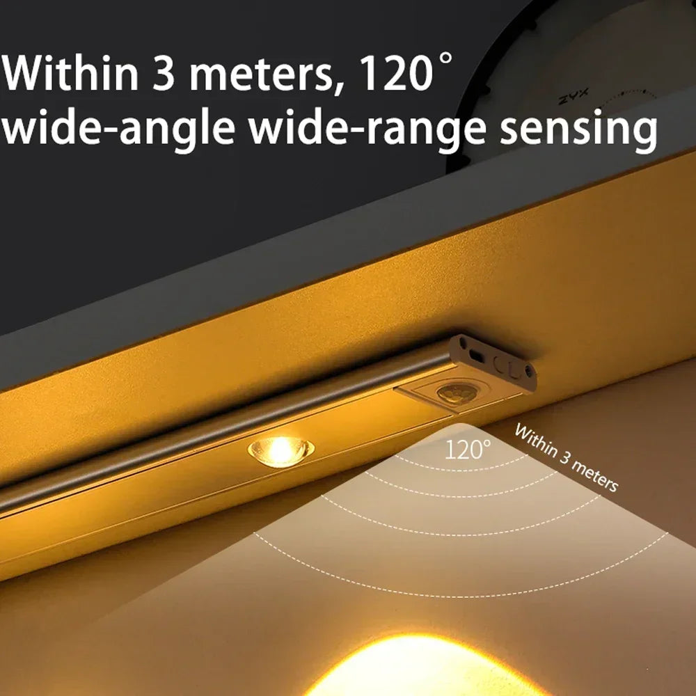 Motion Sensor LED Cabinet Light – Wireless USB Rechargeable Under Cabinet Lighting