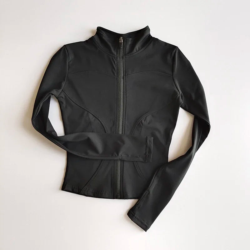 Women's Slim Fit Full-Zip Athletic Jacket – Quick Dry Activewear