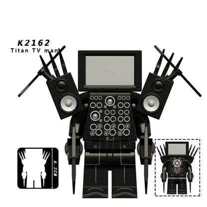 Skibidi Toilet Mini Building Block Figures – TV Man, Cameraman & More