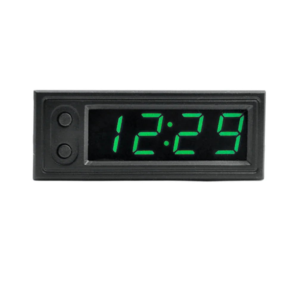 3-in-1 Car Dashboard Clock with Temperature & Voltmeter