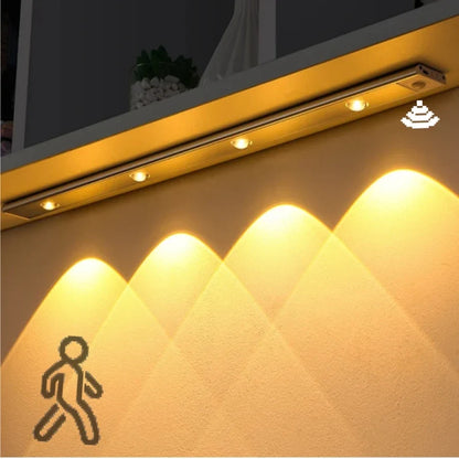 Motion Sensor LED Cabinet Light – Wireless USB Rechargeable Under Cabinet Lighting