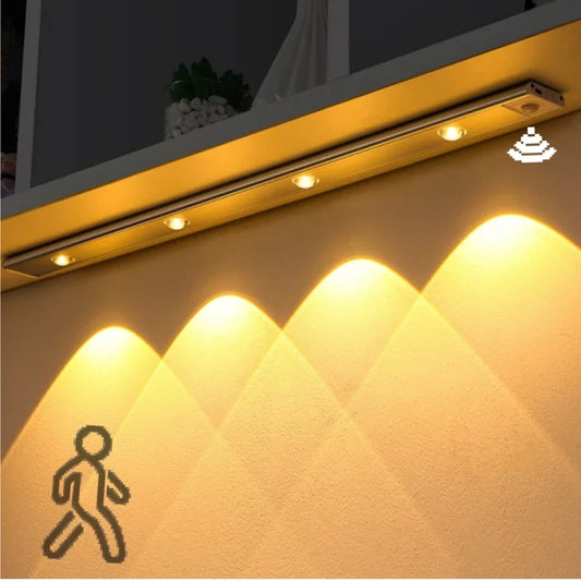 Motion Sensor LED Cabinet Light – Wireless USB Rechargeable Under Cabinet Lighting