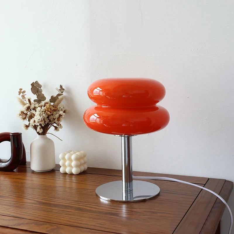 Macaron Glass Table Lamp – Dimmable Bedside Atmosphere Light