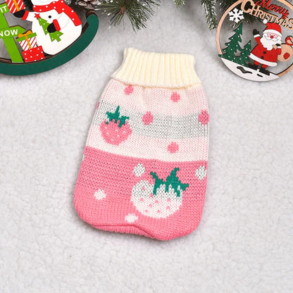 Cute Warm Pullover Sweater for Small Dogs & Cats Winter Pet Clothing