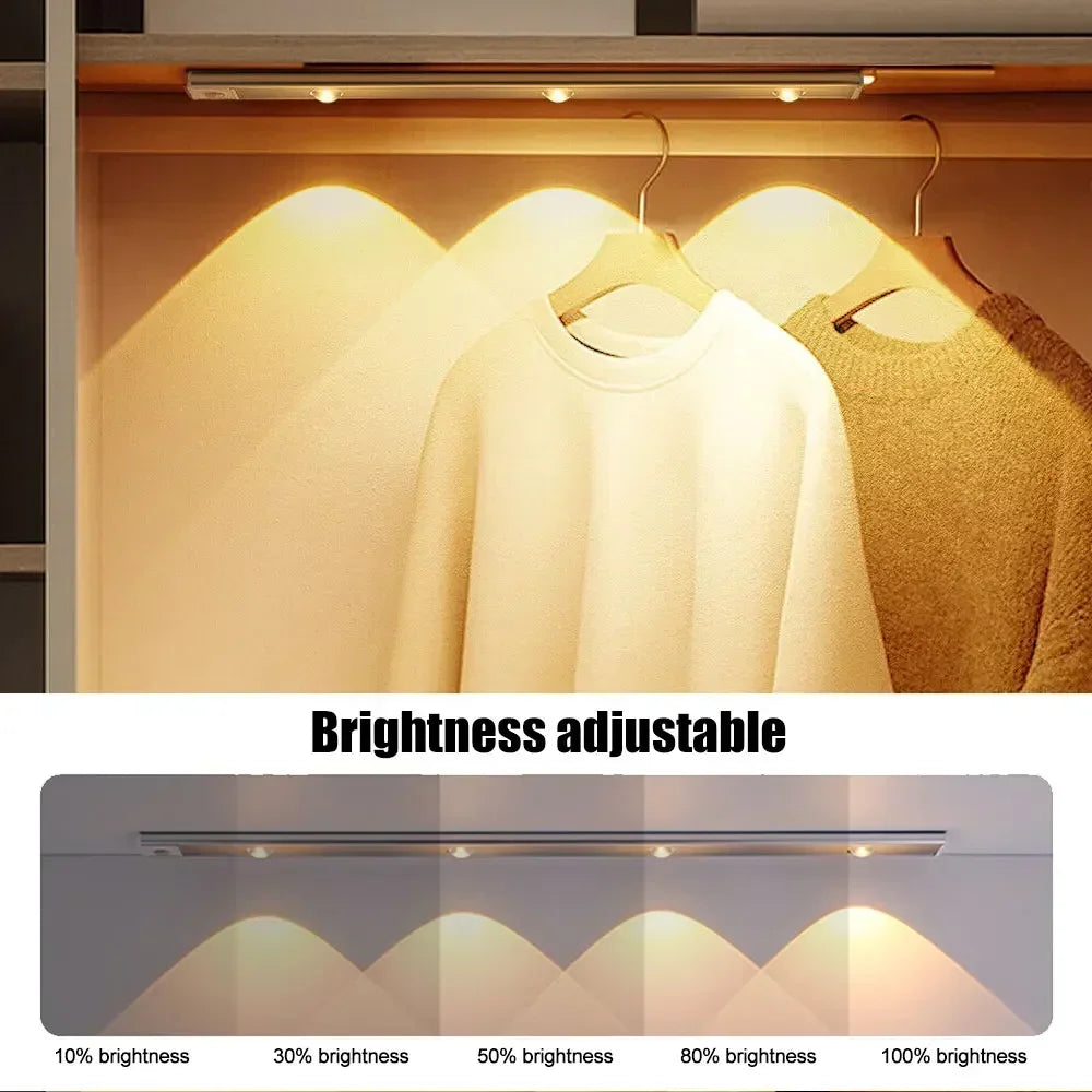 Motion Sensor LED Cabinet Light – Wireless USB Rechargeable Under Cabinet Lighting