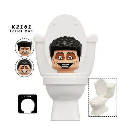 Skibidi Toilet Mini Building Block Figures – TV Man, Cameraman & More