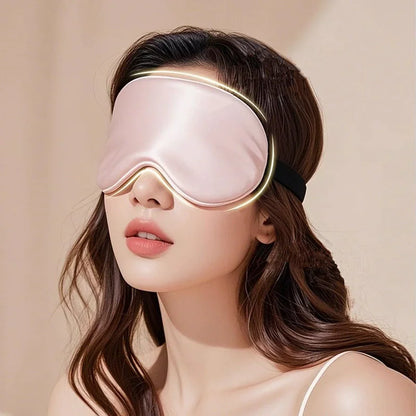 Double-Sided Silk Sleep Eye Mask, Breathable Light-Blocking Travel Blindfold