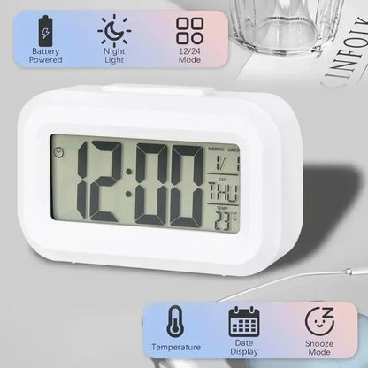 LED Digital Alarm Clock with Backlight & Temperature Display