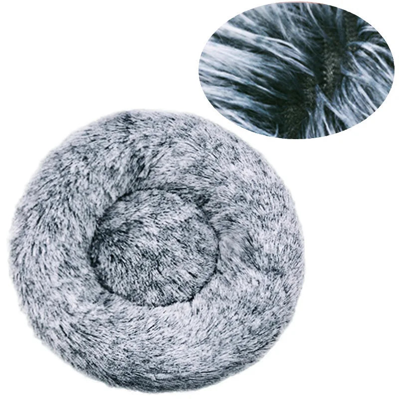 40-90cm 6 Sizes Round Pet Bed Large Dog Super Soft Cat Plush House Medium Winter Warm Sleeping