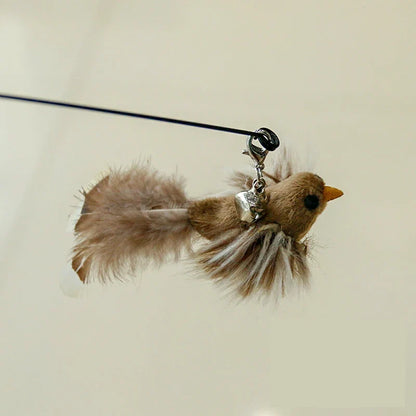 Funny Bird Feather Cat Wand Bell Accessories Interactive Toys Cats Kitten Hunting Teaser Exercise
