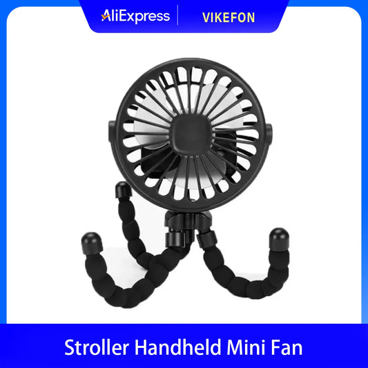 Portable USB Mini Fan with Flexible Octopus Clip