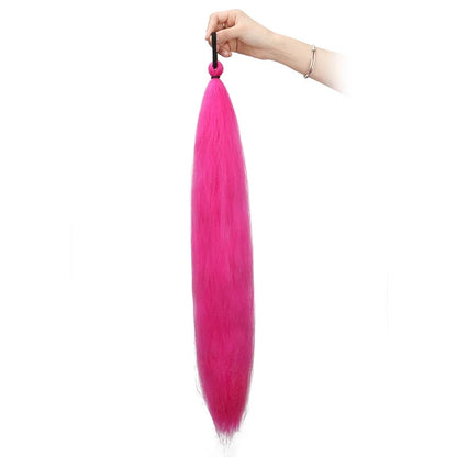 26-Inch Ombre Straight Ponytail Extension with Elastic Tie