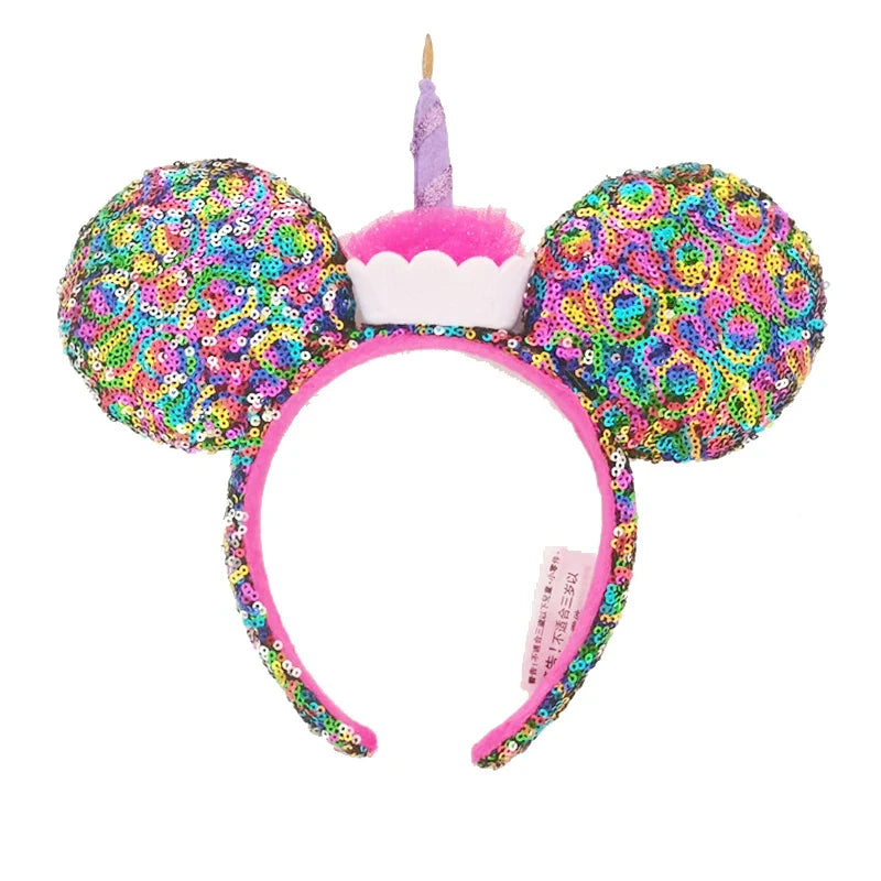 Disney Mickey Minnie Ears Headband – Sequin Bow Costume Cosplay