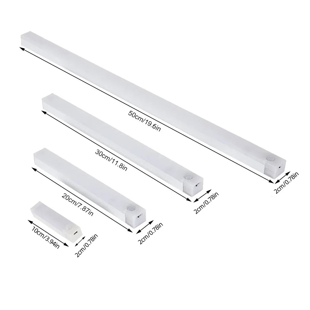 Motion Sensor LED Light Bar – USB-C Rechargeable, 3 Color Modes