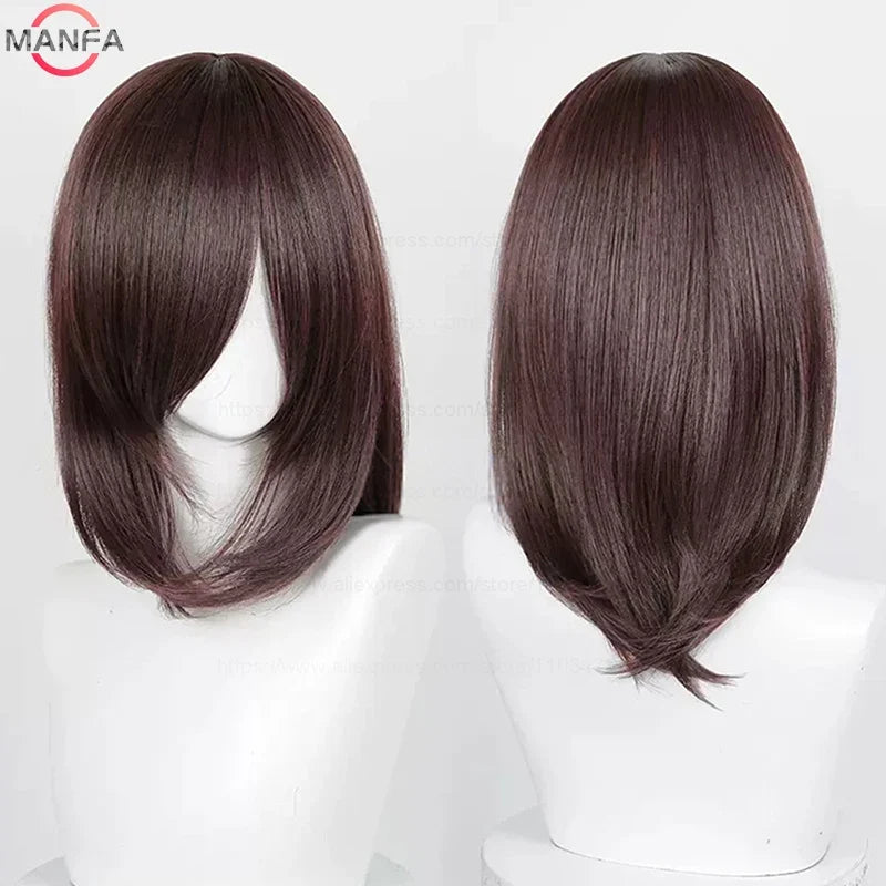 40cm Heat Resistant Anime Cosplay Wig with Bangs