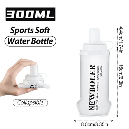 NEWBOLER TPU Collapsible Soft Flask Sports Water Bottle