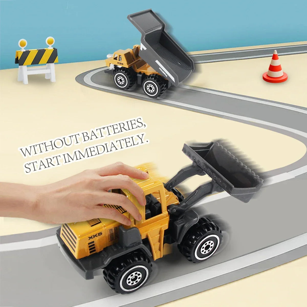 Die-Cast Construction Truck Toy Set – 6 Piece Engineering Vehicles