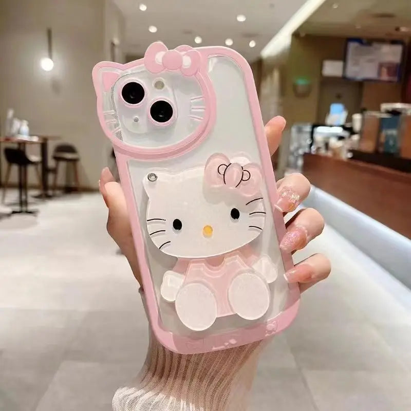 Hello Kitty iPhone Case with Flip Cosmetic Mirror