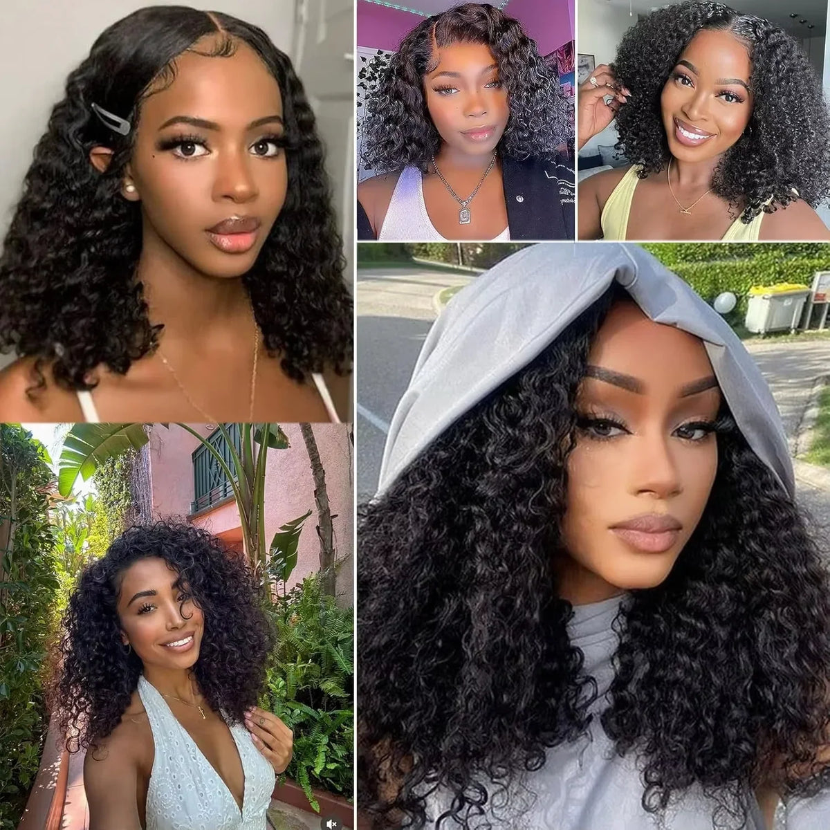 Deep Wave Short Bob Wig – 13x4 HD Lace Front Human Hair, 200% 250% Density