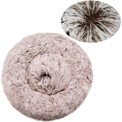 40-90cm 6 Sizes Round Pet Bed Large Dog Super Soft Cat Plush House Medium Winter Warm Sleeping