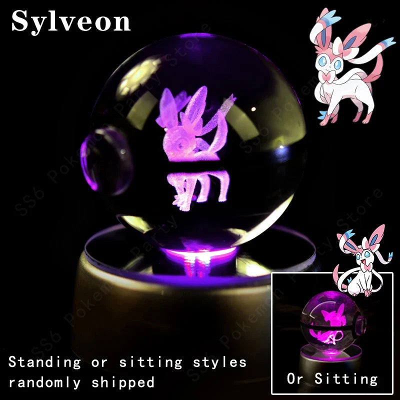 Pokémon 3D Crystal Ball Night Light with Mewtwo & Pikachu