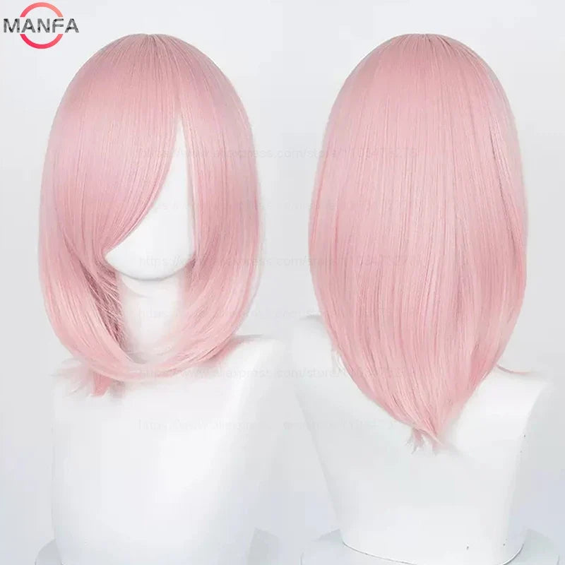 40cm Heat Resistant Anime Cosplay Wig with Bangs