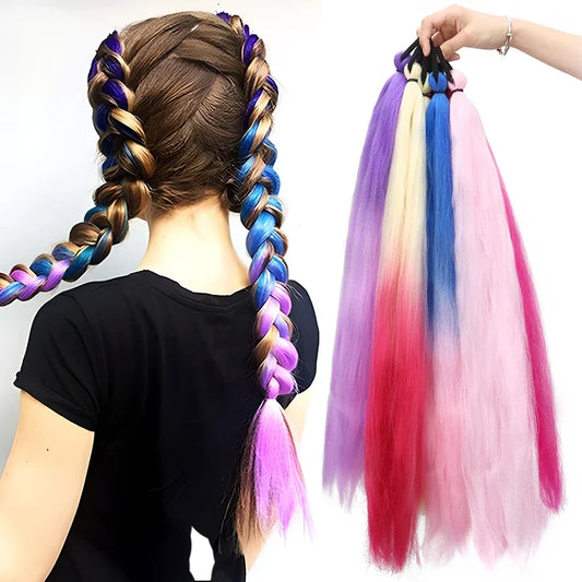 26-Inch Ombre Straight Ponytail Extension with Elastic Tie