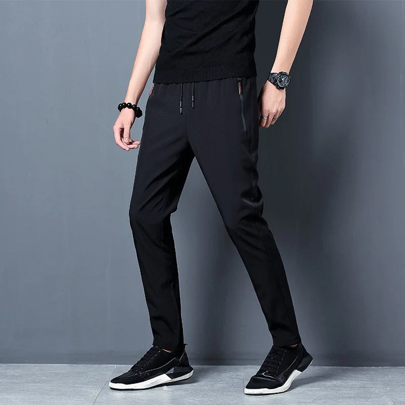 Men’s Loose Open-Crotch Sports Pants with Invisible Zipper, Plus Size