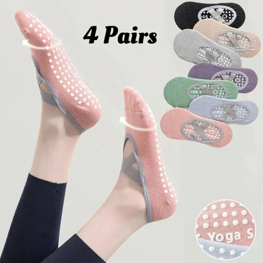 Non-Slip Yoga Socks for Women – Backless Grip Socks for Pilates & Ballet