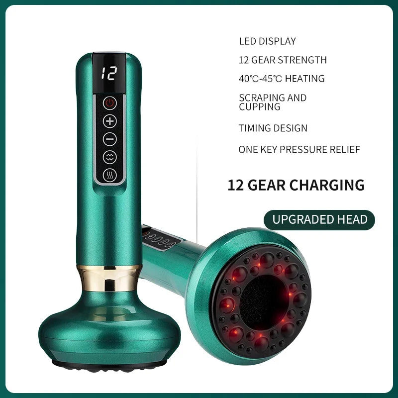 Electric Vacuum Cupping Massager with Heat & Scraping