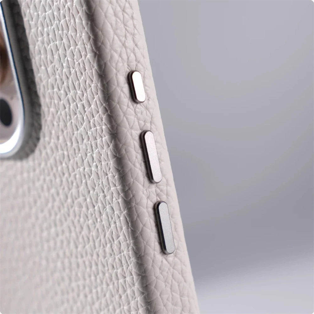 Magnetic Lychee Texture PU Leather iPhone Case