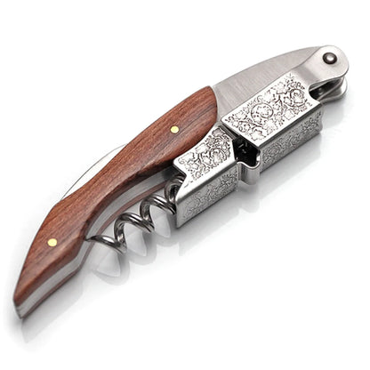 Double Hinged Wine Opener Corkscrew – Bartender Waiter Key