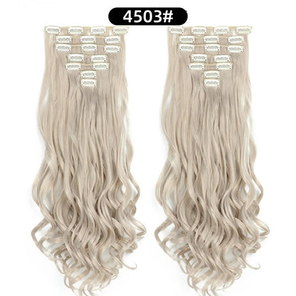 22 Inch Curly Wavy Clip In Hair Extensions 7PCS